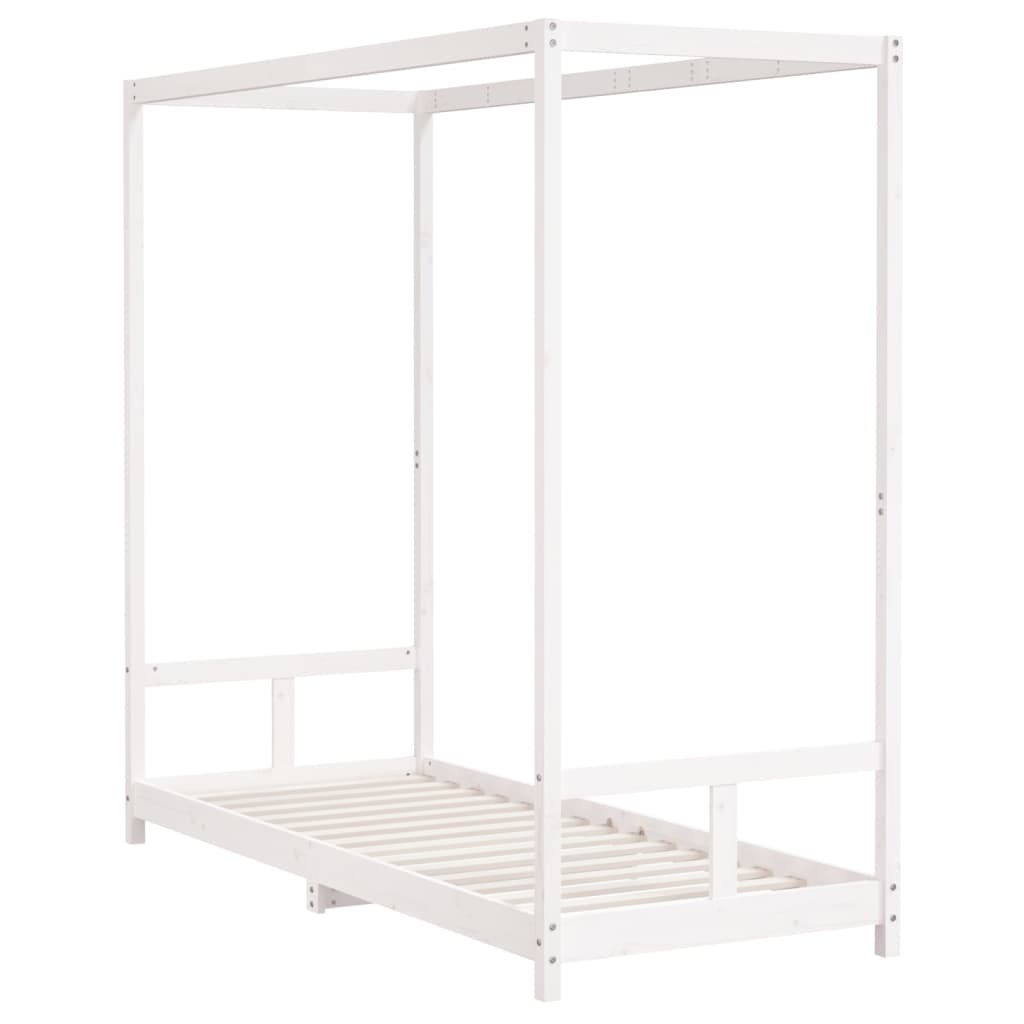 Cadre de lit pour enfants blanc 80x200 cm bois de pin massif Lits bébés et enfants vidaXL   