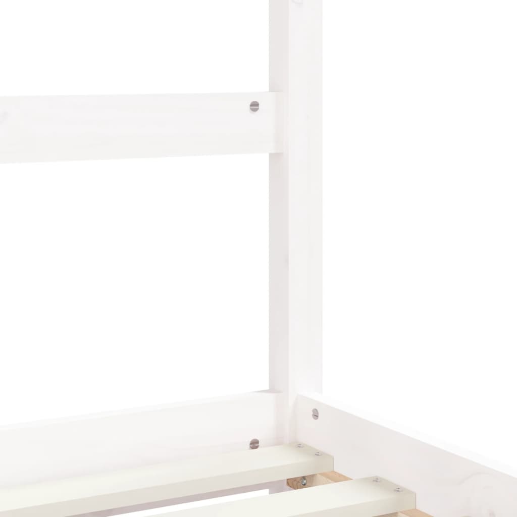 Cadre de lit pour enfants blanc 80x200 cm bois de pin massif Lits bébés et enfants vidaXL   