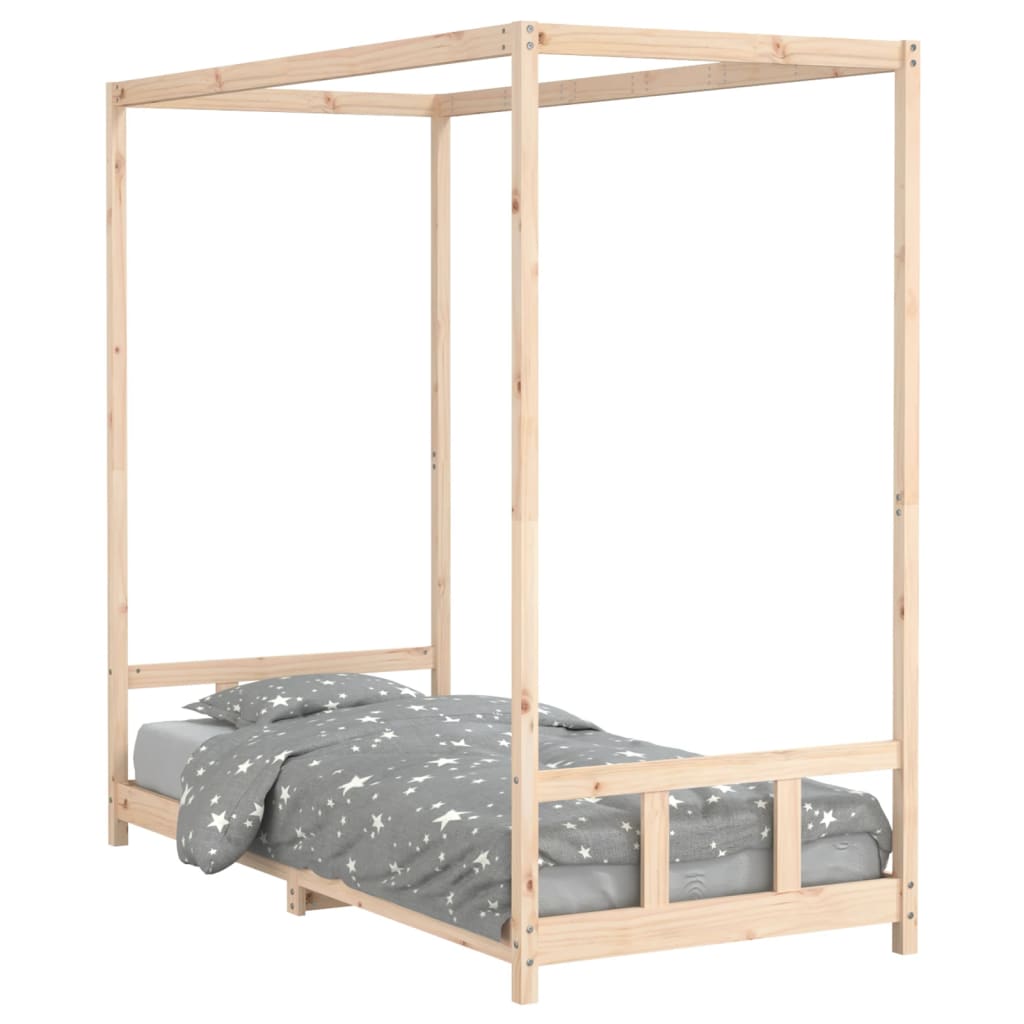 Cadre de lit pour enfants 90x200 cm bois de pin massif Lits bébés et enfants vidaXL   