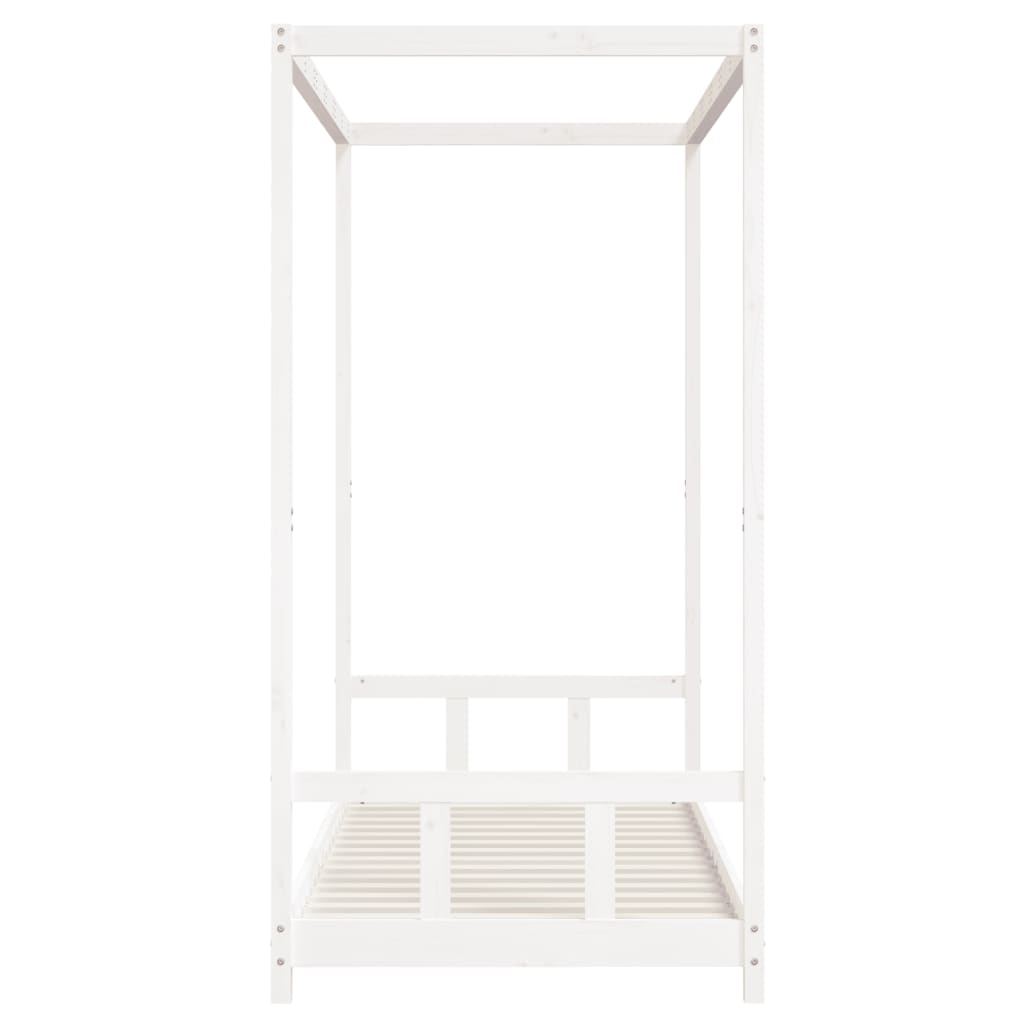 Cadre de lit pour enfants blanc 90x200 cm bois de pin massif Lits bébés et enfants vidaXL   