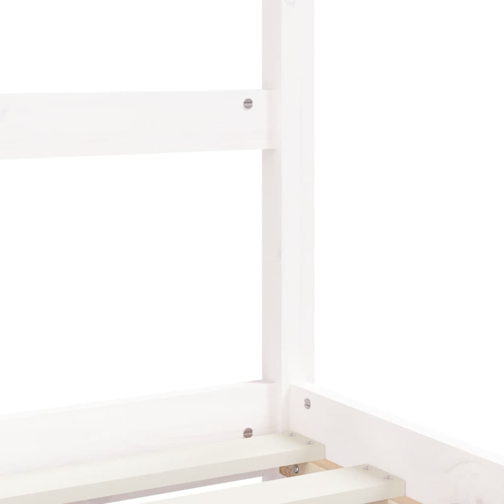 Cadre de lit pour enfants blanc 90x200 cm bois de pin massif Lits bébés et enfants vidaXL   