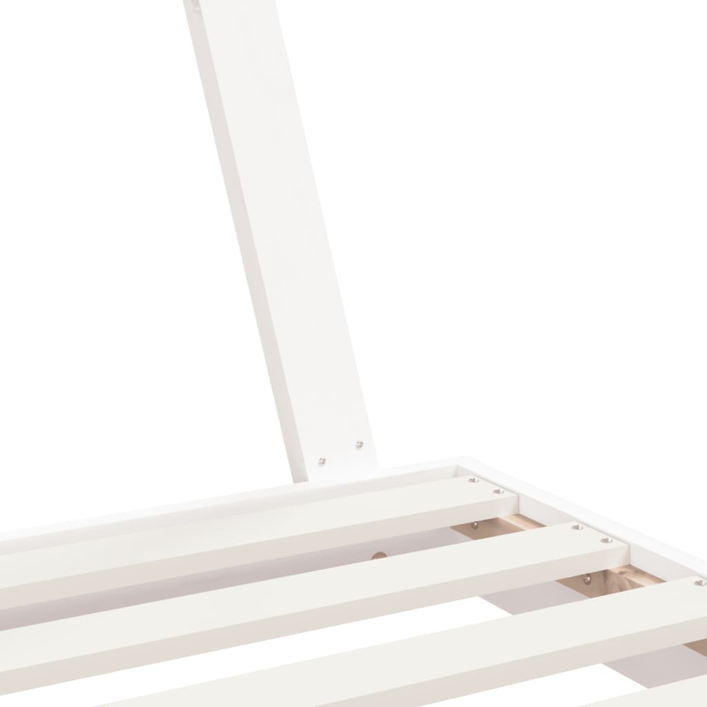 Cadre de lit pour enfant blanc 70x140 cm bois de pin massif Lits bébés et enfants vidaXL   