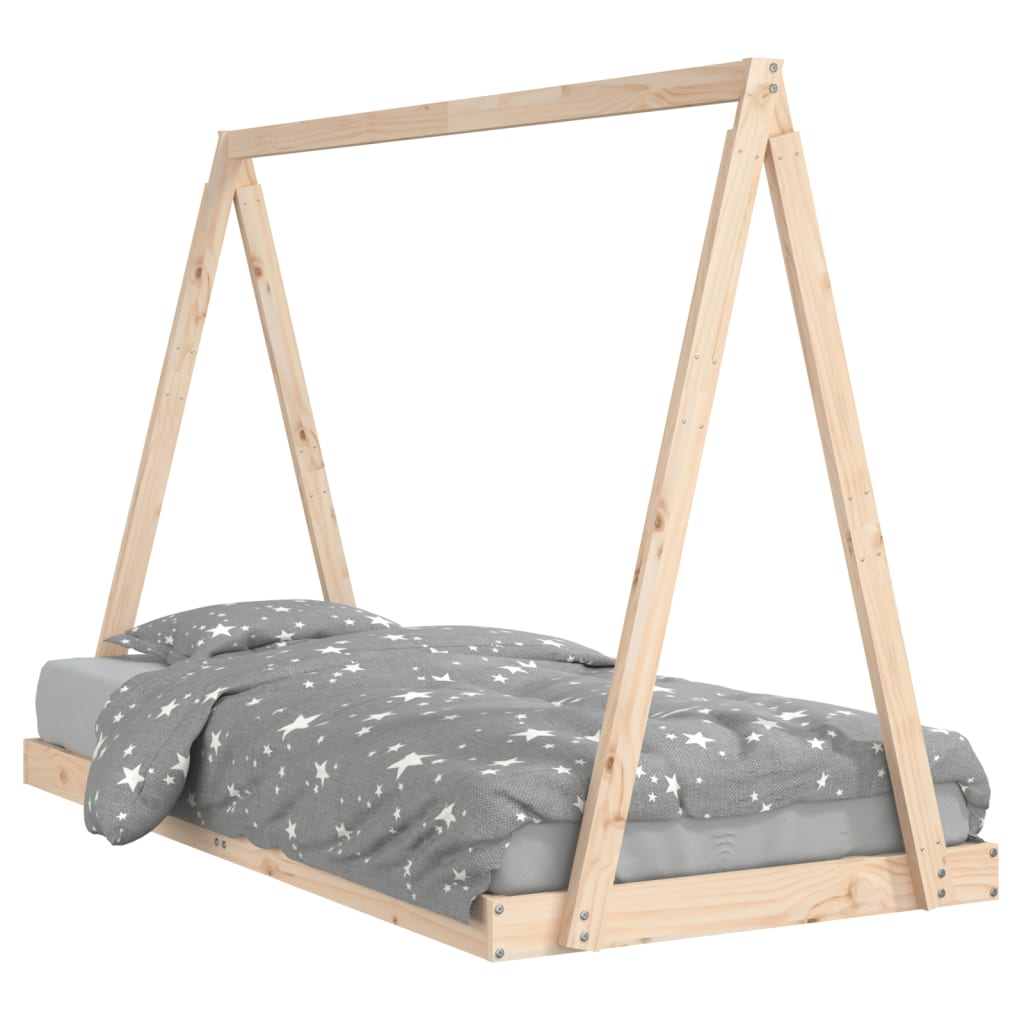 Cadre de lit pour enfant 90x190 cm Bois de pin massif Lits bébés et enfants vidaXL   