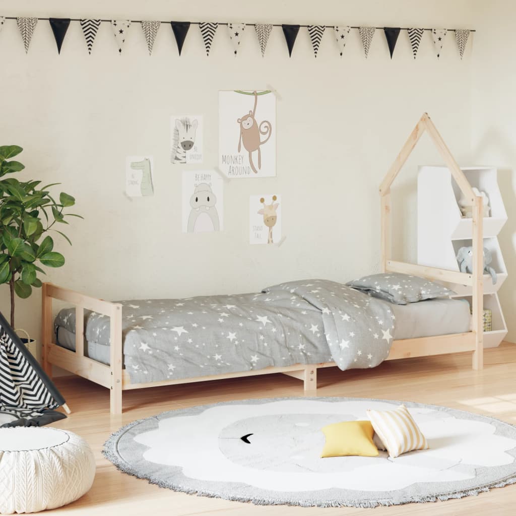 Cadre de lit pour enfants 80x200 cm bois de pin massif Lits bébés et enfants vidaXL   