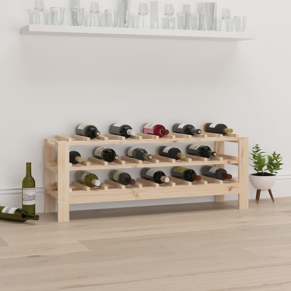 Casier à vin 109,5x30x42 cm Bois de pin massif Casiers à bouteilles vidaXL   