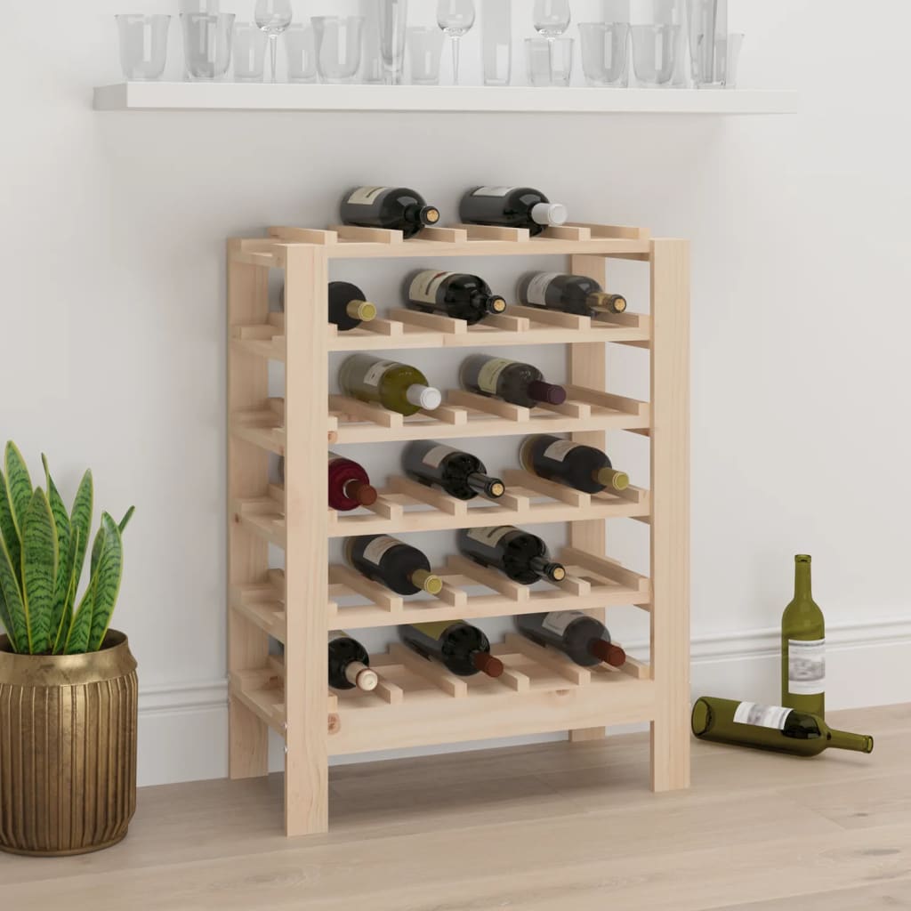 Casier à vin 61,5x30x82 cm Bois de pin massif Casiers à bouteilles vidaXL   