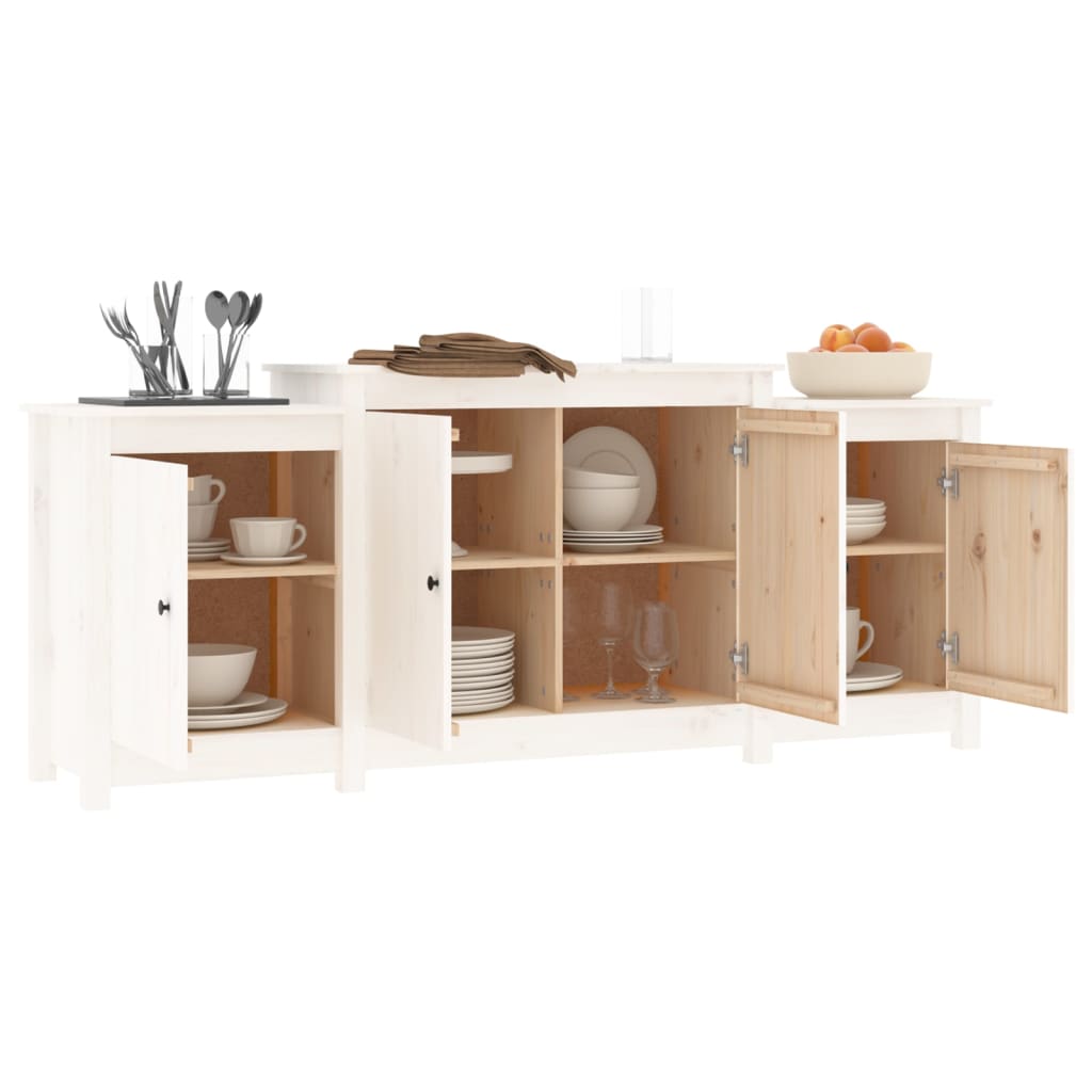 Buffet Blanc 164x37x68 cm Bois massif de pin Buffets & bahuts vidaXL   