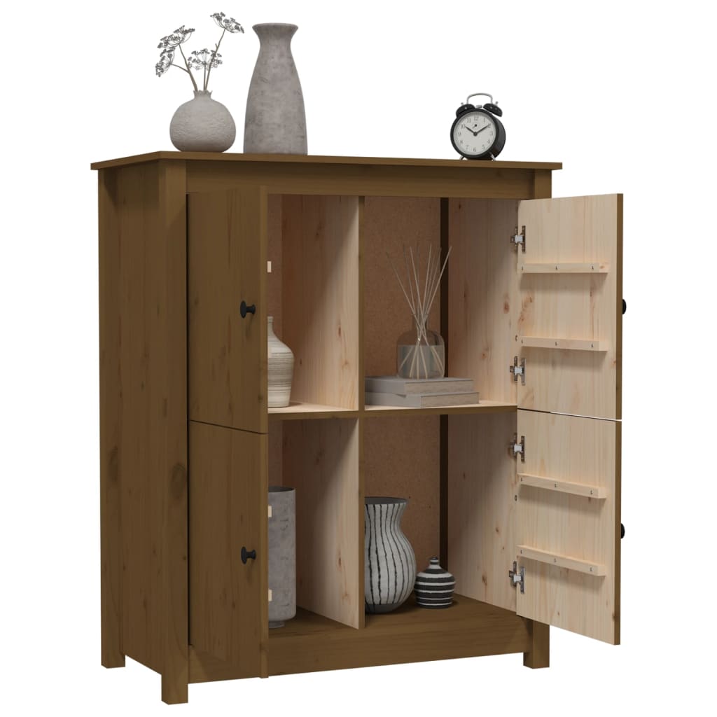 Buffet Marron miel 83x41,5x100 cm Bois massif de pin Buffets & bahuts vidaXL   