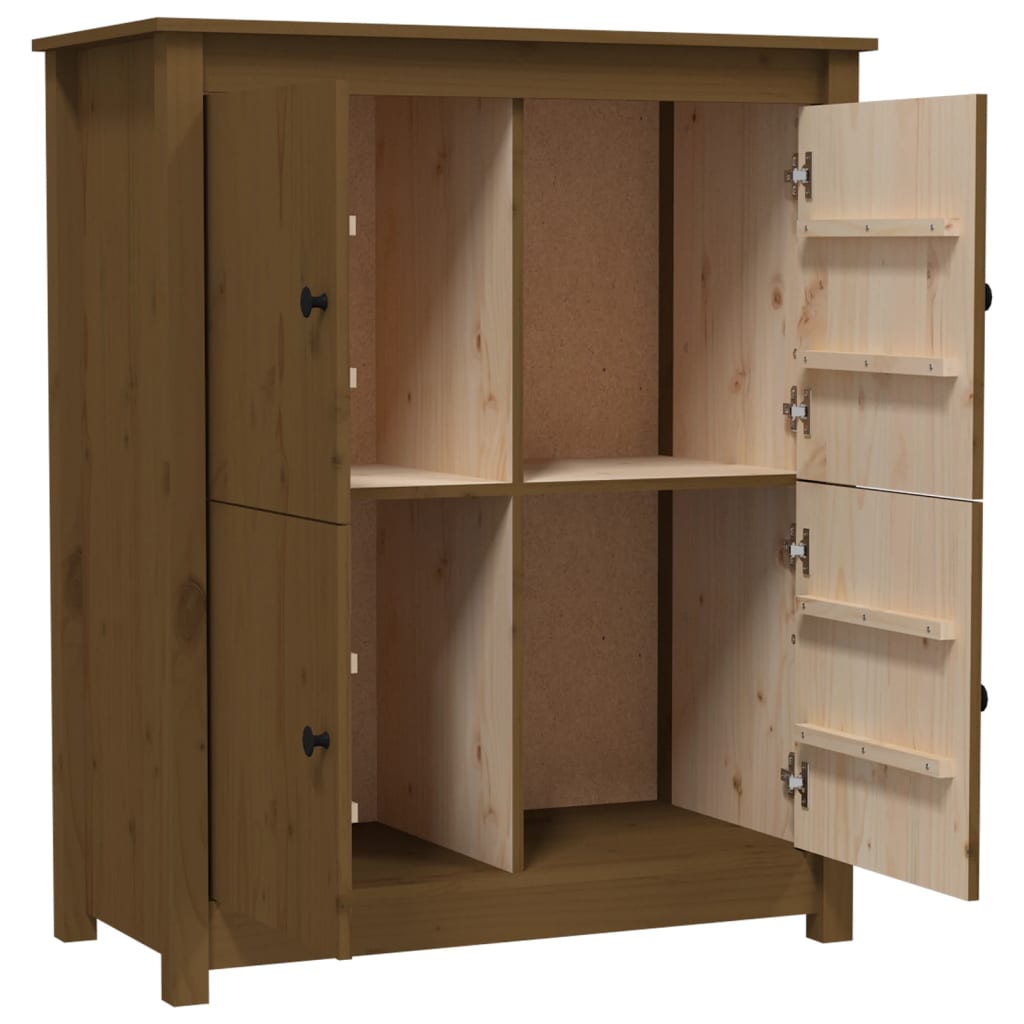 Buffet Marron miel 83x41,5x100 cm Bois massif de pin Buffets & bahuts vidaXL   