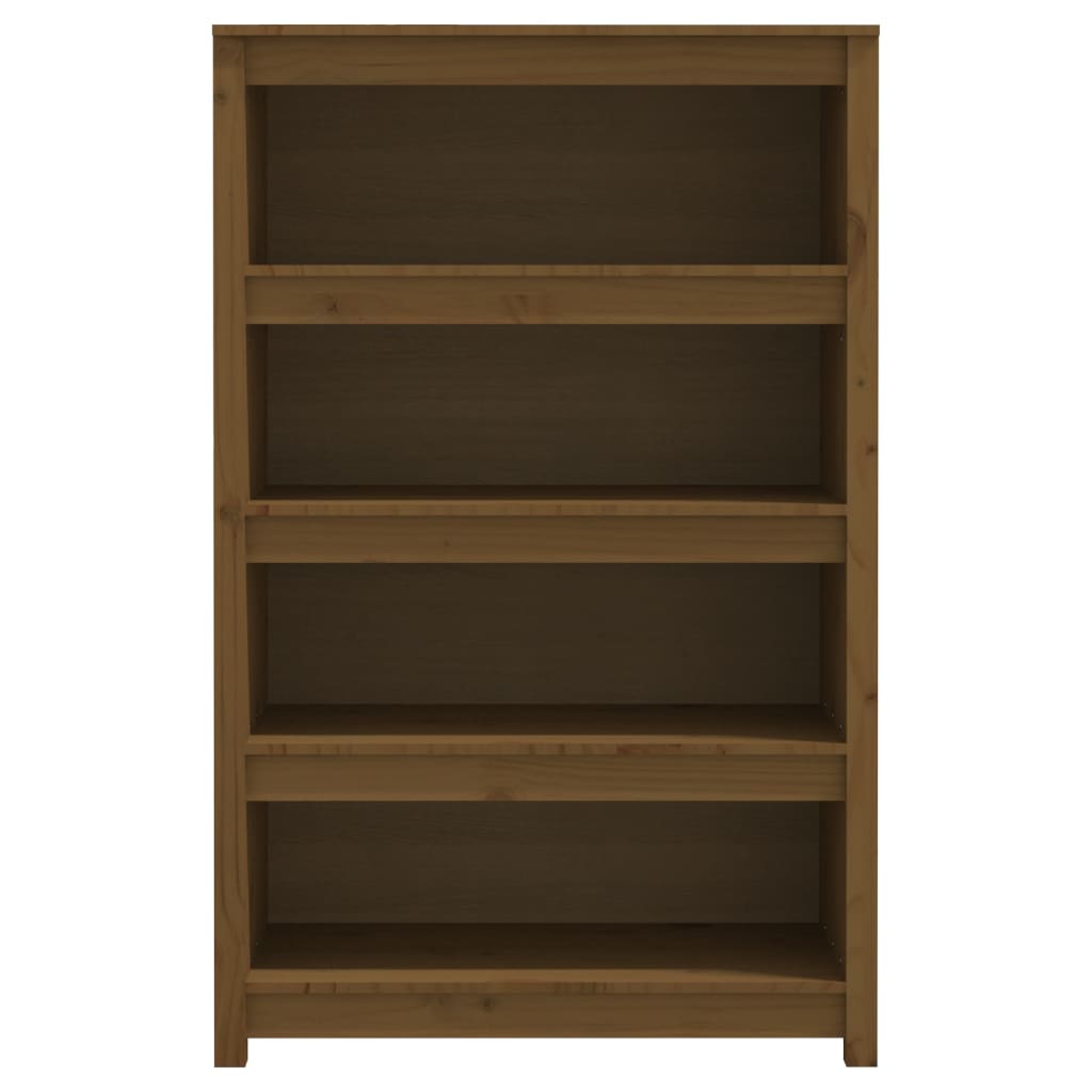 Bibliothèque Marron miel 80x35x126 cm Bois de pin massif Bibliothèques vidaXL   