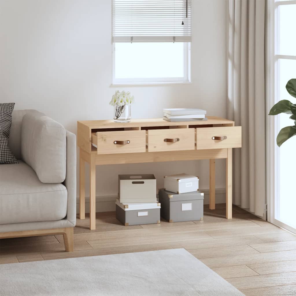Table console 114x40x75 cm Bois massif de pin Tables d'appoint vidaXL   