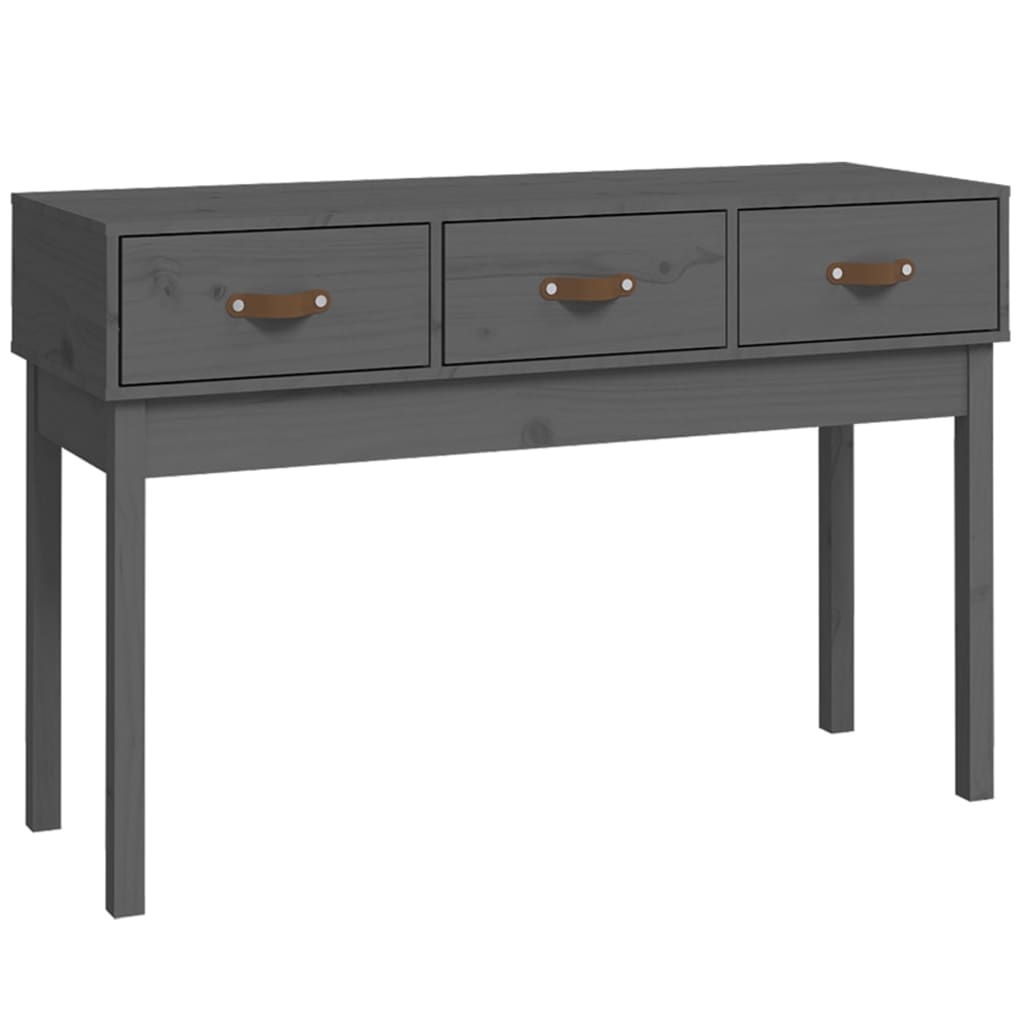 Table console Gris 114x40x75 cm Bois massif de pin Tables d'appoint vidaXL   