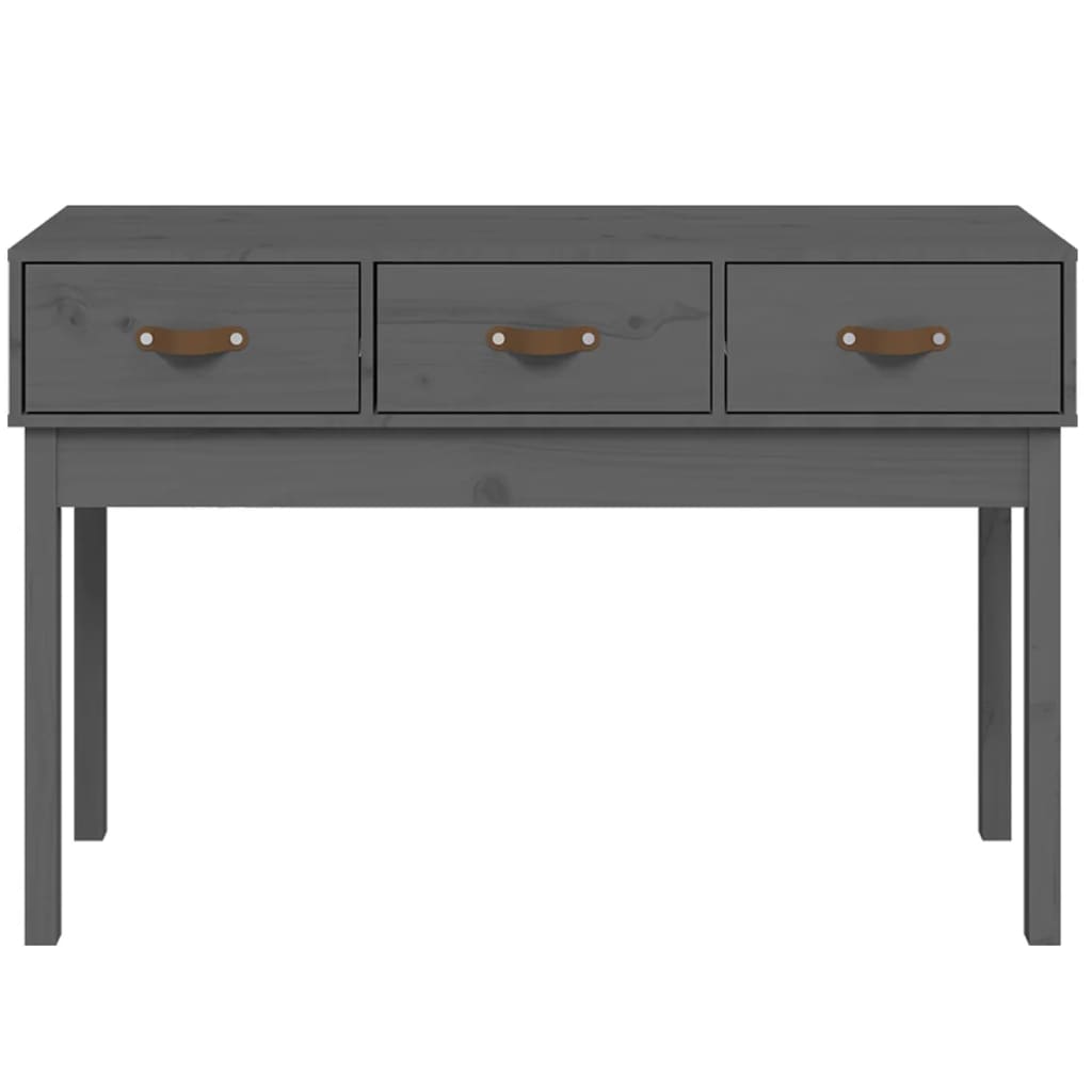 Table console Gris 114x40x75 cm Bois massif de pin Tables d'appoint vidaXL   