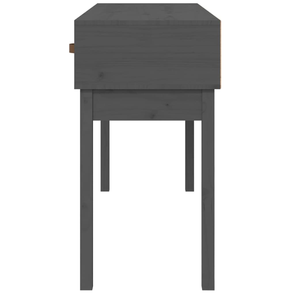 Table console Gris 114x40x75 cm Bois massif de pin Tables d'appoint vidaXL   