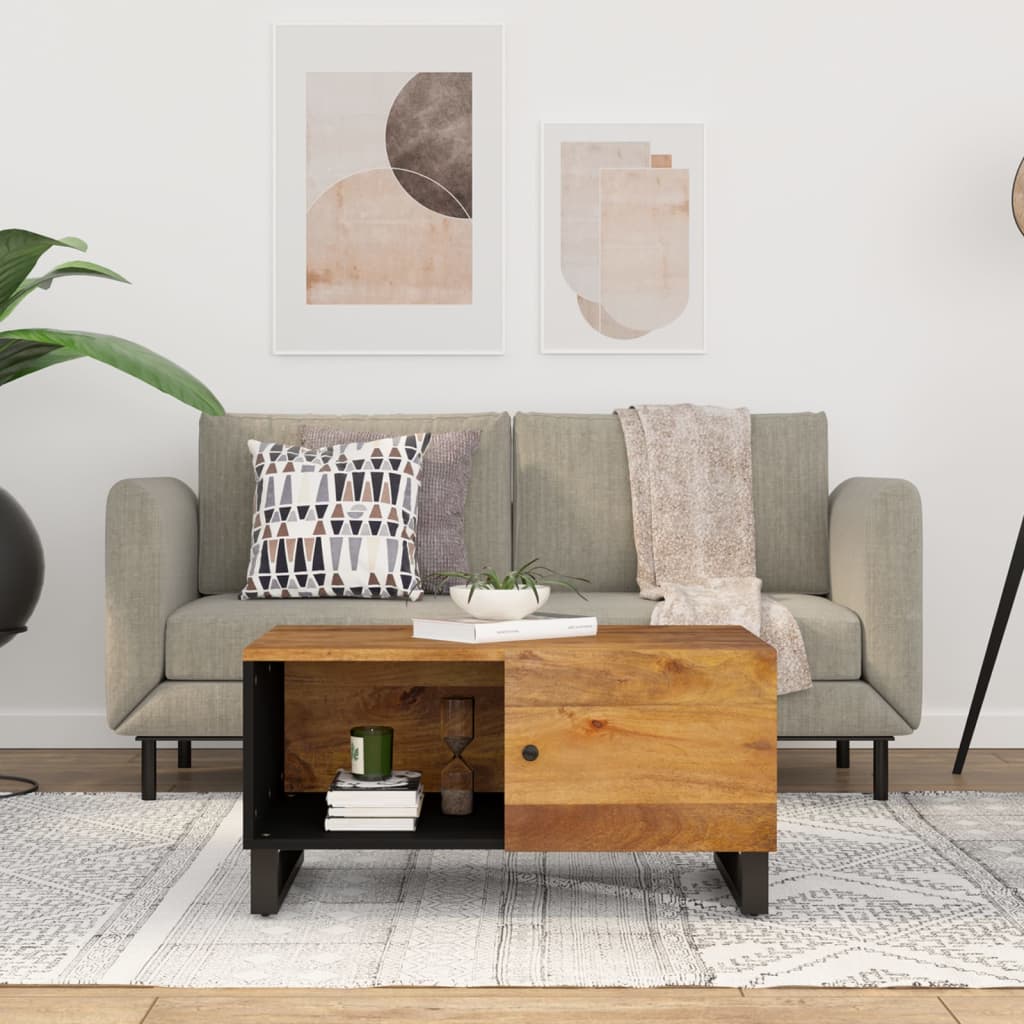 Table basse 80x50x40 cm Bois de manguier solide et d'ingénierie Tables basses vidaXL   
