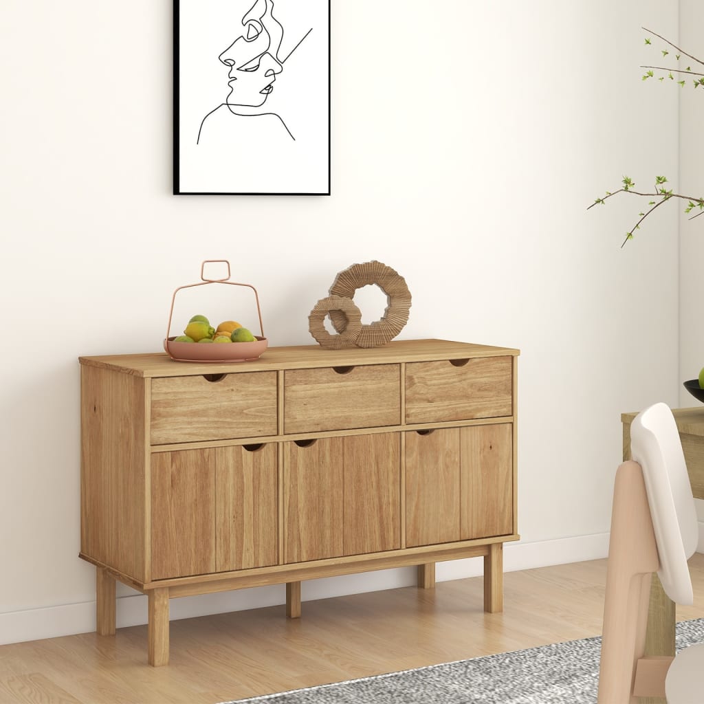 Buffet OTTA 114x43x73,5 cm Bois massif de pin Buffets & bahuts vidaXL   