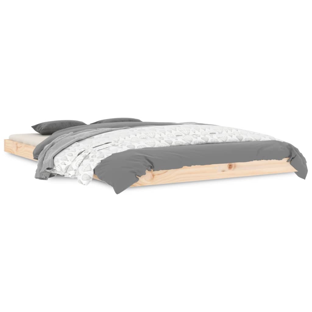 Cadre de lit 120x190 cm petit double bois massif de pin Lits & cadres de lit vidaXL   