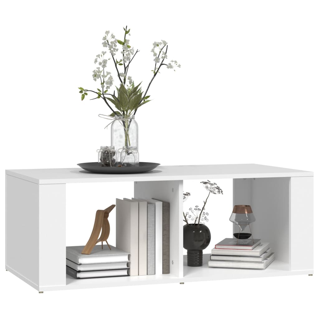 Table basse Blanc 100x50x36 cm Bois d'ingénierie Tables basses vidaXL   