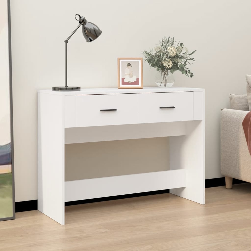 Table console Blanc 100x39x75 cm Bois d'ingénierie Tables vidaXL   