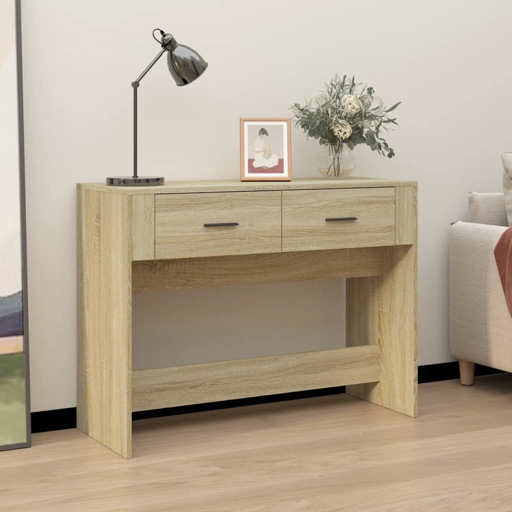 Table console Chêne sonoma 100x39x75 cm Bois d'ingénierie Tables vidaXL   