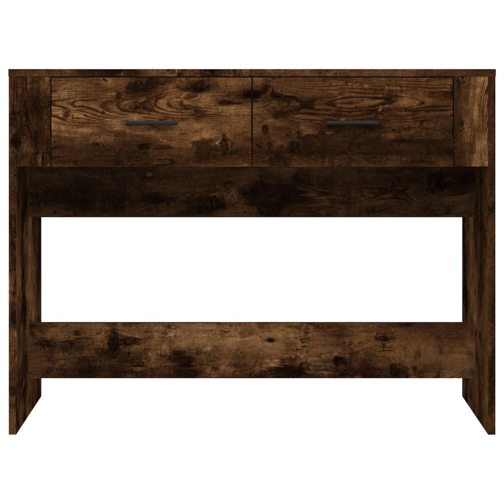 Table console Chêne fumé 100x39x75 cm Bois d'ingénierie Tables vidaXL   