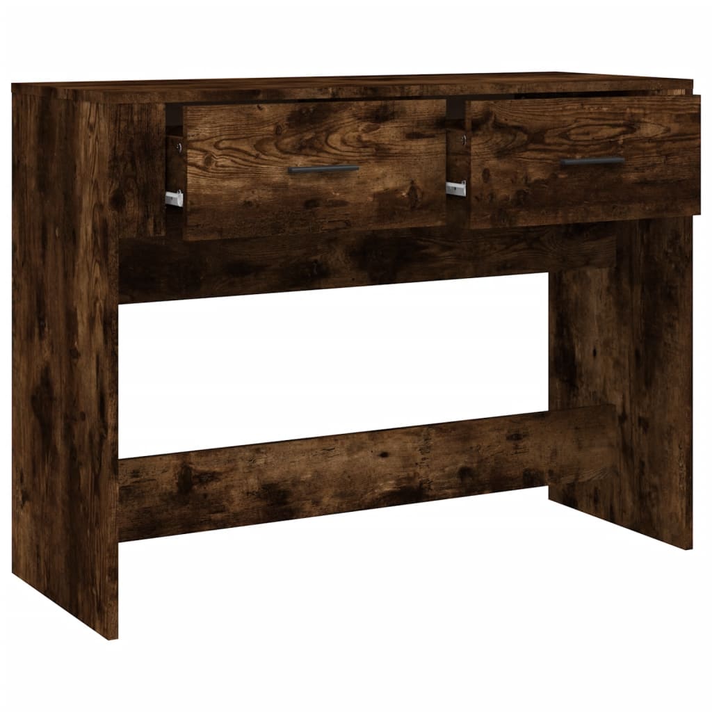 Table console Chêne fumé 100x39x75 cm Bois d'ingénierie Tables vidaXL   