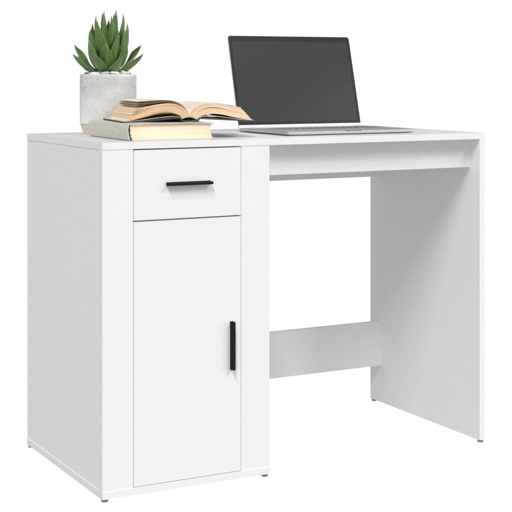 Bureau Blanc 100x49x75 cm Bois d'ingénierie Bureaux vidaXL   