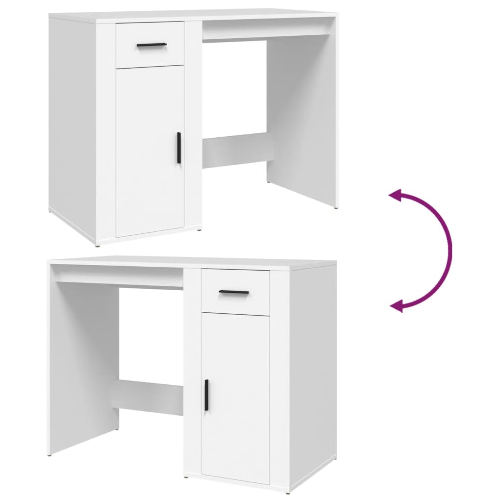 Bureau Blanc 100x49x75 cm Bois d'ingénierie Bureaux vidaXL   