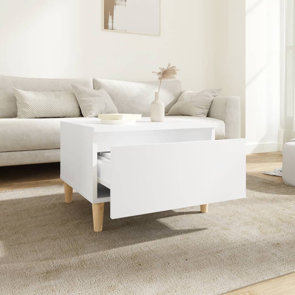 Tables d'appoint 2 pcs Blanc 50x46x35 cm Bois d'ingénierie Tables d'appoint vidaXL   