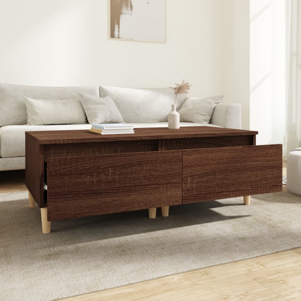 Tables d'appoint 2 pcs Chêne marron 50x46x35 cm Bois ingénierie Tables d'appoint vidaXL   