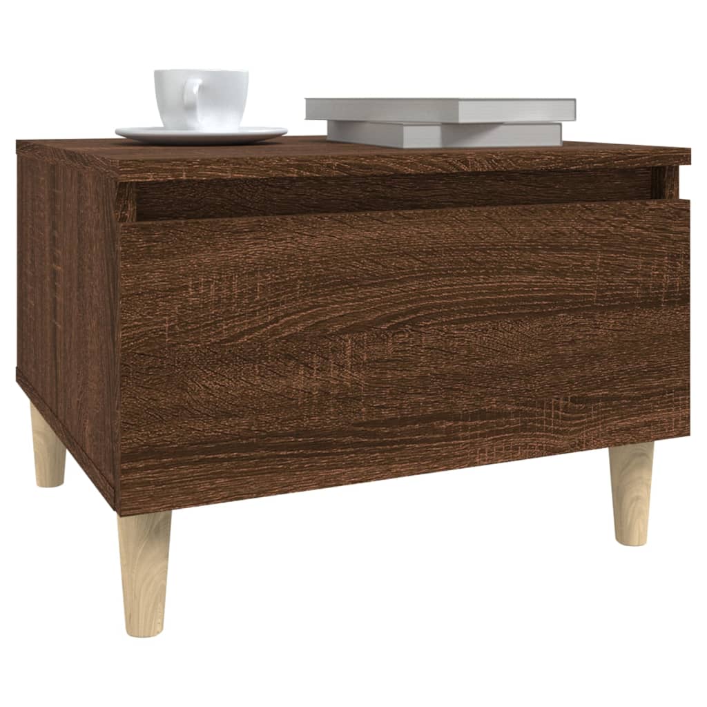 Tables d'appoint 2 pcs Chêne marron 50x46x35 cm Bois ingénierie Tables d'appoint vidaXL   