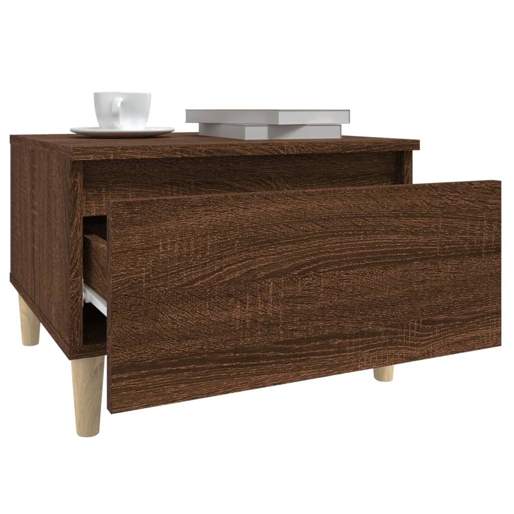 Tables d'appoint 2 pcs Chêne marron 50x46x35 cm Bois ingénierie Tables d'appoint vidaXL   