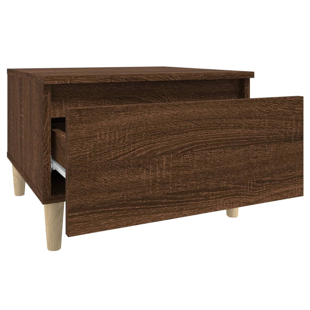 Tables d'appoint 2 pcs Chêne marron 50x46x35 cm Bois ingénierie Tables d'appoint vidaXL   