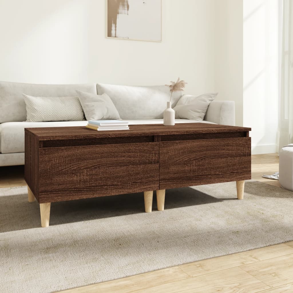 Tables d'appoint 2 pcs Chêne marron 50x46x35 cm Bois ingénierie Tables d'appoint vidaXL   