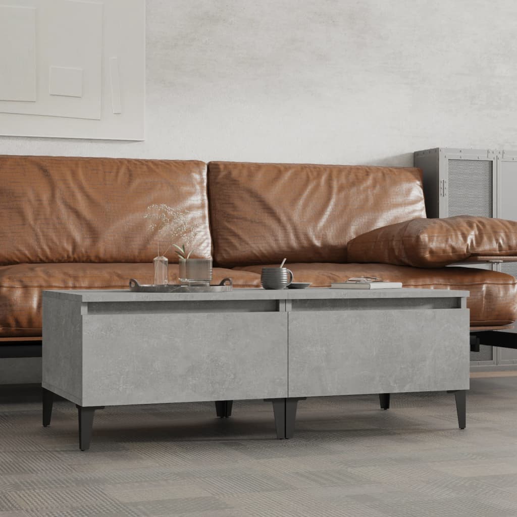 Tables d'appoint 2 pcs Gris béton 50x46x35 cm Bois d'ingénierie Tables d'appoint vidaXL   