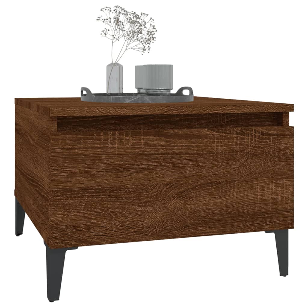 Table d'appoint Chêne marron 50x46x35 cm Bois d'ingénierie Tables d'appoint vidaXL   