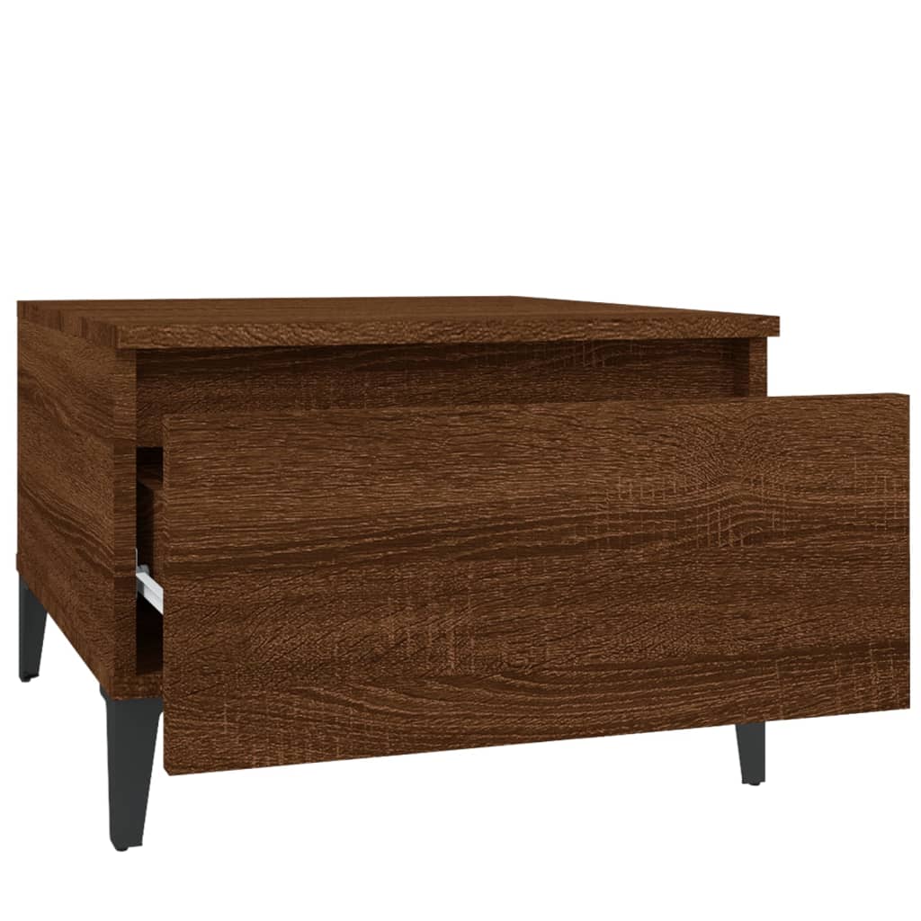 Table d'appoint Chêne marron 50x46x35 cm Bois d'ingénierie Tables d'appoint vidaXL   