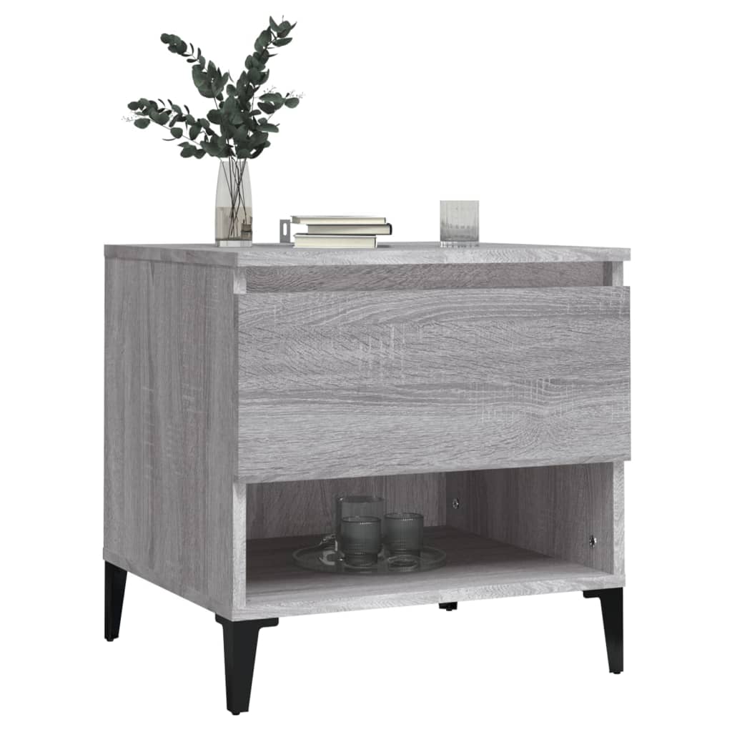 Tables d'appoint 2 pcs Sonoma gris 50x46x50 cm Bois ingénierie Tables d'appoint vidaXL   
