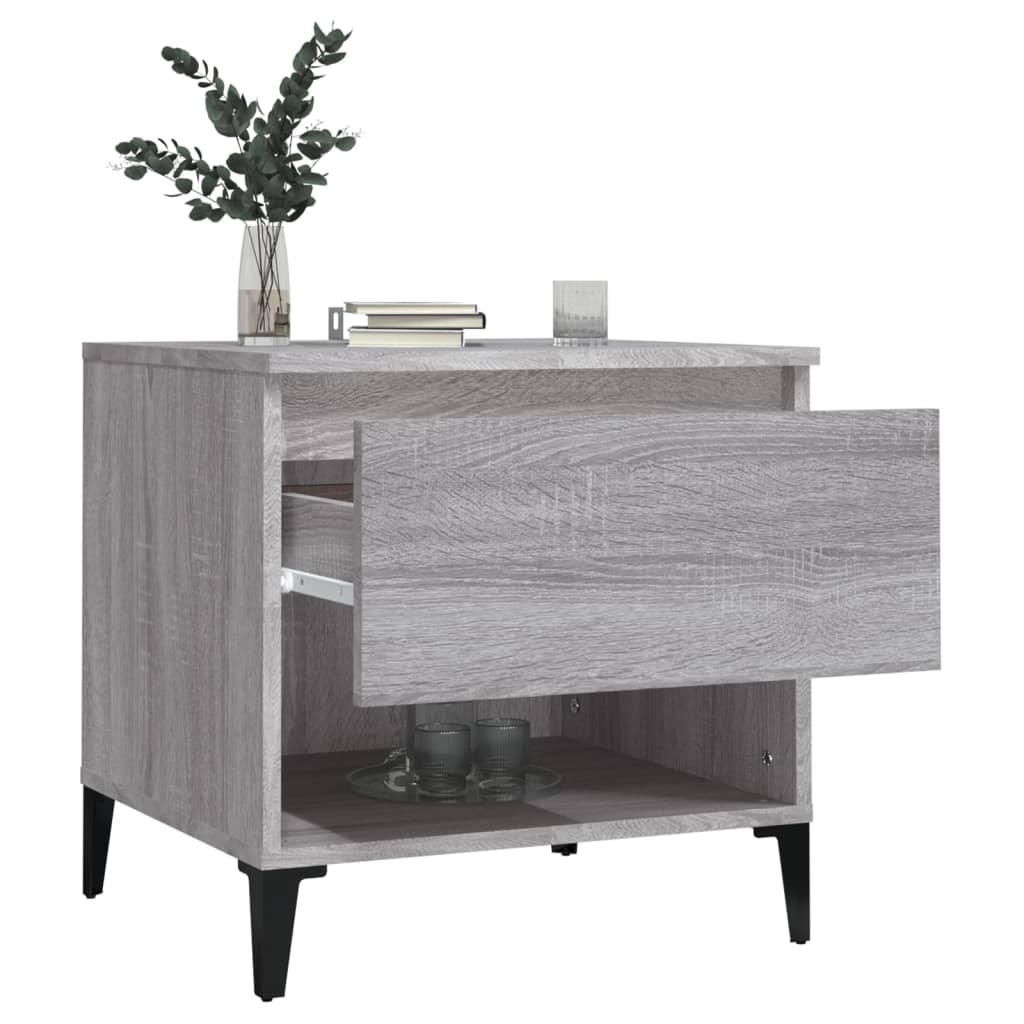 Tables d'appoint 2 pcs Sonoma gris 50x46x50 cm Bois ingénierie Tables d'appoint vidaXL   