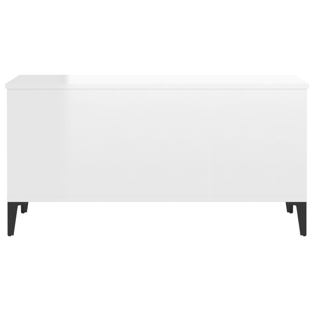 Table basse Blanc brillant 90x44,5x45 cm Bois d'ingénierie Tables basses vidaXL   