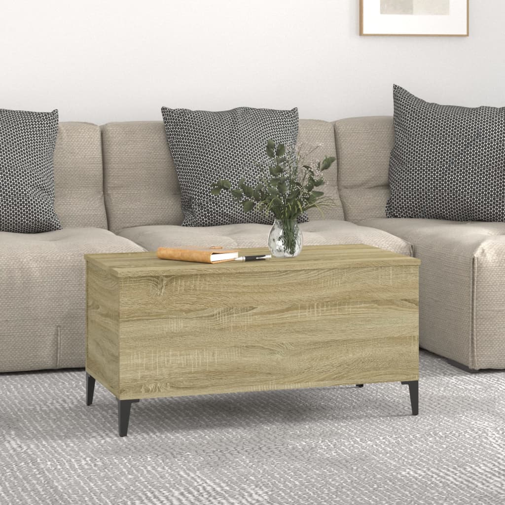 Table basse Chêne sonoma 90x44,5x45 cm Bois d'ingénierie Tables basses vidaXL   