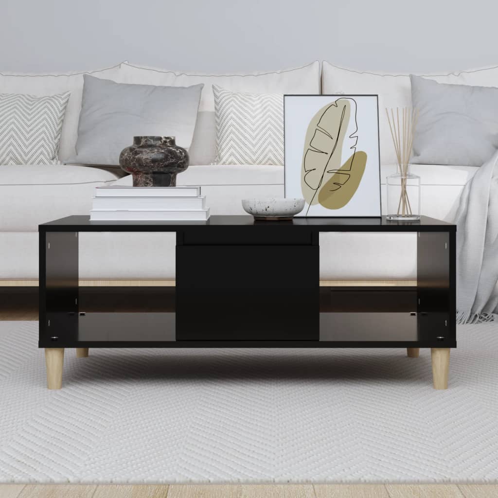 Table basse Noir 90x50x36,5 cm Bois d'ingénierie Tables basses vidaXL   