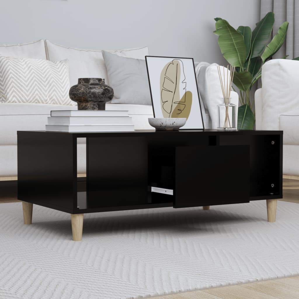 Table basse Noir 90x50x36,5 cm Bois d'ingénierie Tables basses vidaXL   