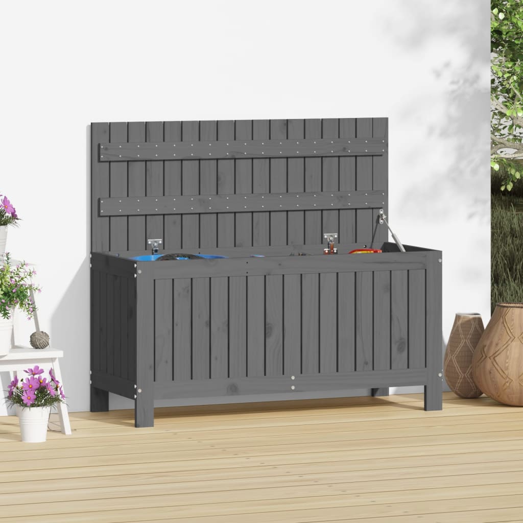 Boîte de rangement de jardin Gris 108x42,5x54 cm Bois de pin Coffres de jardin vidaXL   