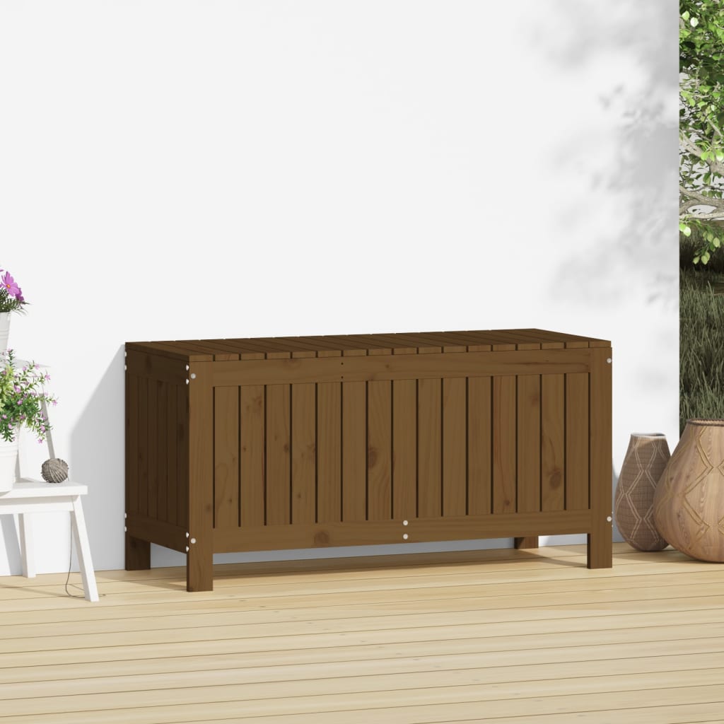 Boîte de rangement de jardin Marron miel 108x42,5x54cm Bois pin Coffres de jardin vidaXL   