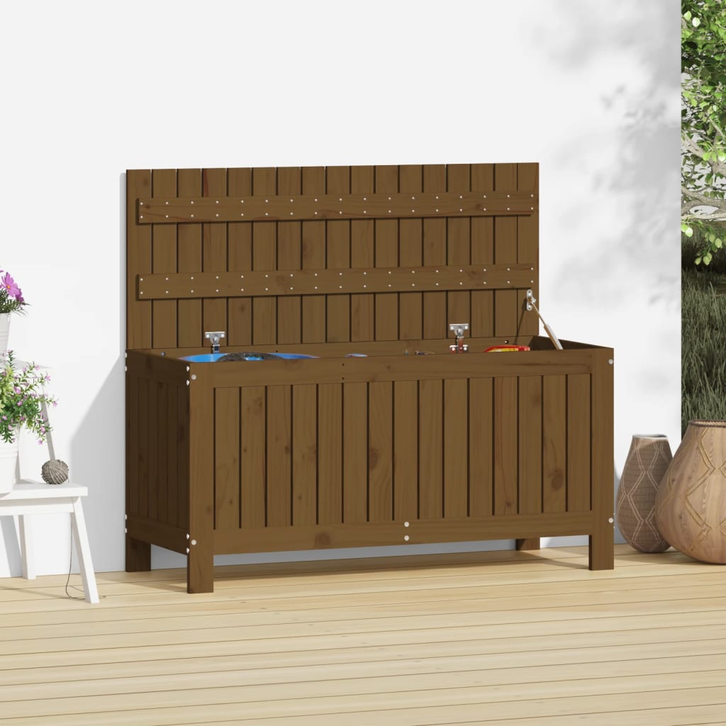 Boîte de rangement de jardin Marron miel 108x42,5x54cm Bois pin Coffres de jardin vidaXL   