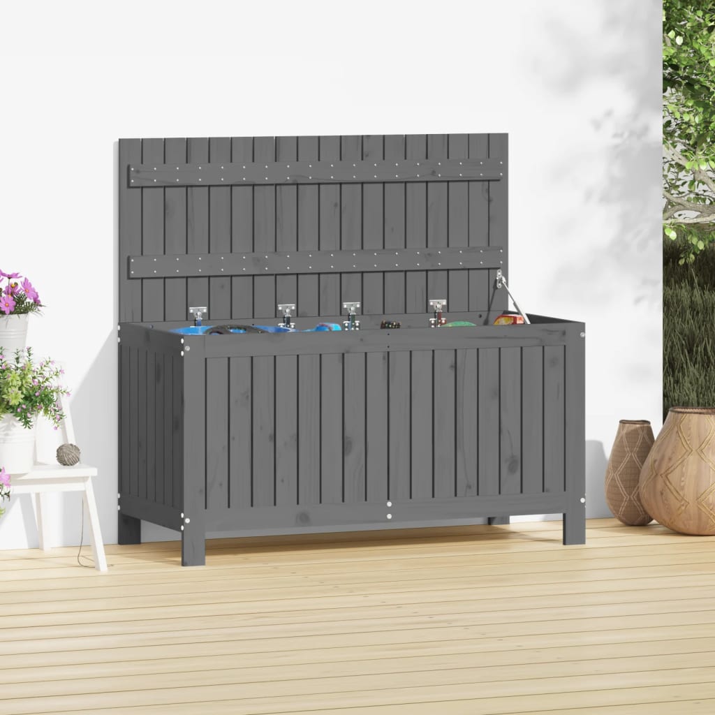 Boîte de rangement de jardin Gris 115x49x60 cm Bois de pin Coffres de jardin vidaXL   