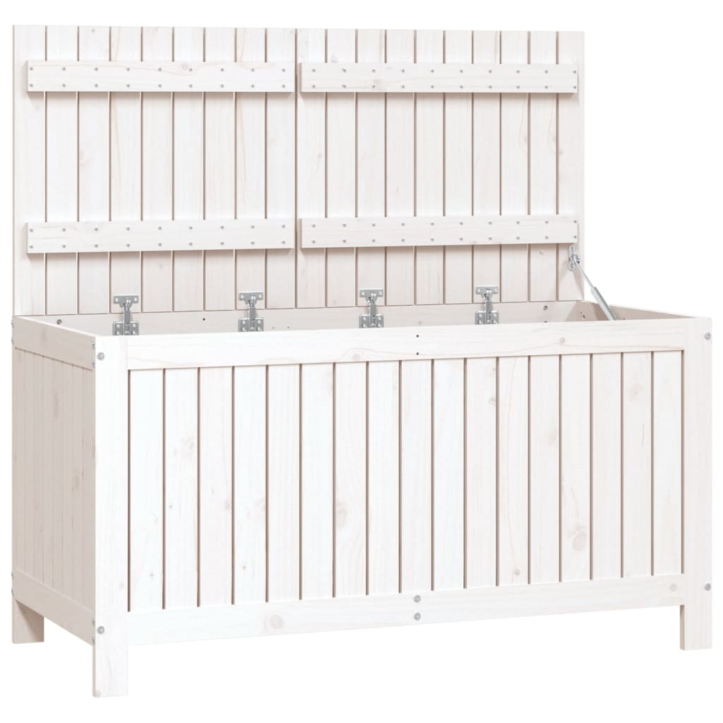Boîte de rangement de jardin Blanc 121x55x64 cm Bois de pin Coffres de jardin vidaXL   