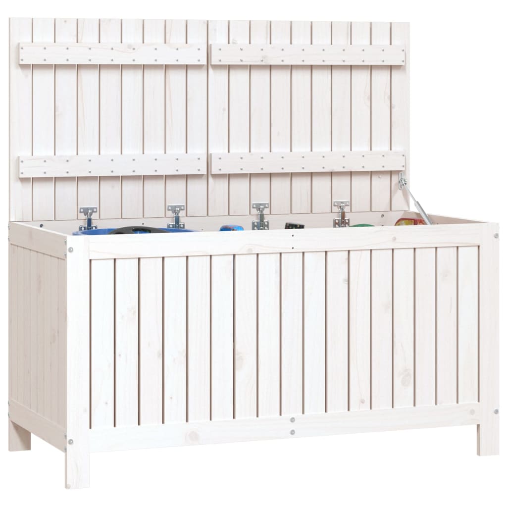 Boîte de rangement de jardin Blanc 121x55x64 cm Bois de pin Coffres de jardin vidaXL   