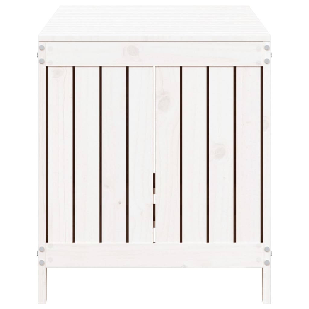 Boîte de rangement de jardin Blanc 121x55x64 cm Bois de pin Coffres de jardin vidaXL   